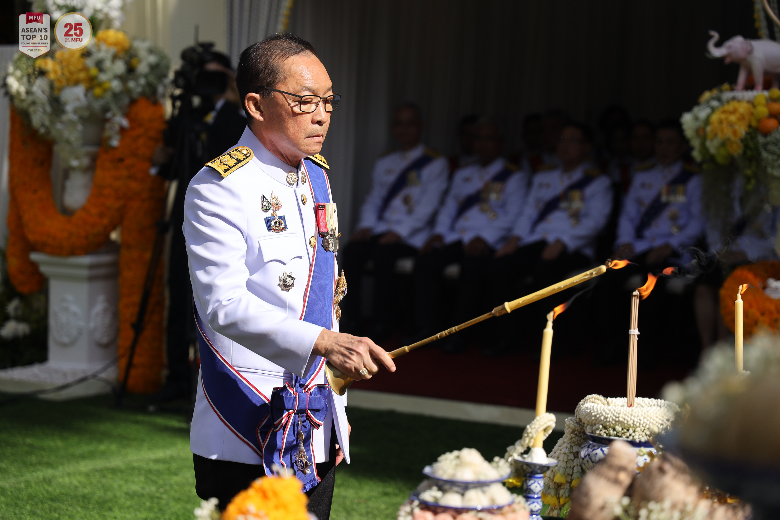 พิธีเสกน้ำพระพุทธมนต์ศักดิ์สิทธิ์ งานเฉลิมพระเกียรติพระบาทสมเด็จพระเจ้าอยู่หัว  เนื่องในโอกาสพระราชพิธีมหามงคลเฉลิมพระชนมพรรษา ๖ รอบ ๒๘ กรกฎาคม ๒๕๖๗