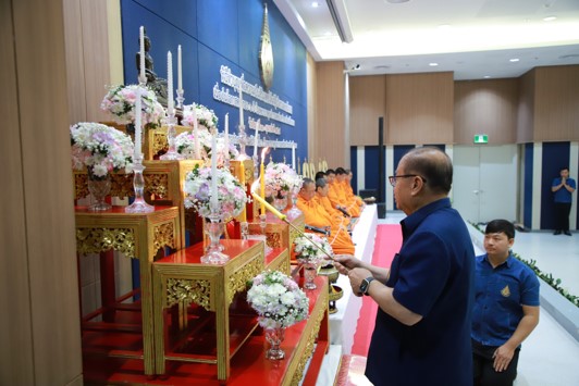 พิธีทำบุญเพื่อความเป็นสิริมงคลให้แก่ผู้บริหารและพนักงาน ณ ศูนย์การแพทย์ มหาวิทยาลัยแม่ฟ้าหลวง